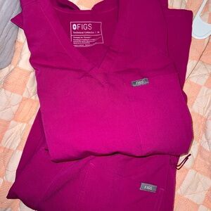 Pink jogger figs scrubs